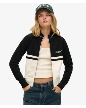 Superdry & Co Athletic Essentials Zip Through Track Top - Black