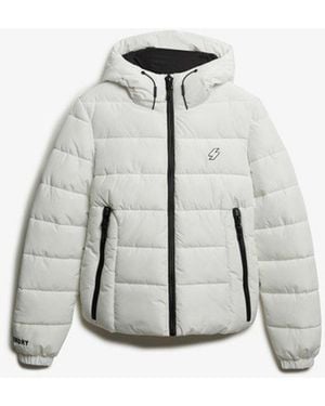 Superdry Hooded Spirit Sports Puffer Jacket - Grey