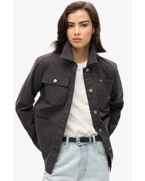 Superdry Embroidered Chore Jacket - Gray