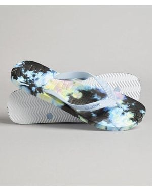 Superdry Code Tie-dye Teenslippers - Blauw