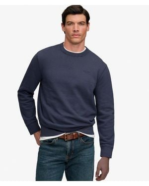 Superdry & Co Essential Stacked Logo Crew Sweatshirt - Blue