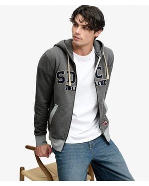 Superdry Sd & Co. Zip Through Hoodie - Gray