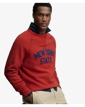 Superdry Merchant Vintage Applique Sweatshirt - Red