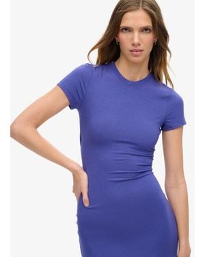Superdry Midi T-shirtjurk - Blauw