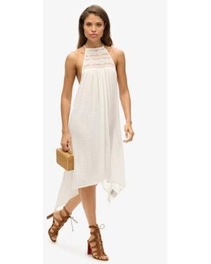Superdry & Co Ibiza Halter Midi Dress - White