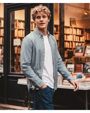 Superdry Preppy Oxford Long Sleeve Shirt - Blue