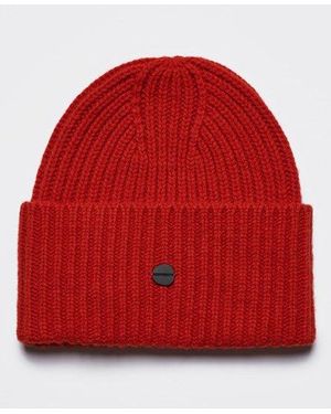 Superdry Studios Premium Ribbed Beanie Pureed Pumpkin - Red