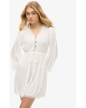 Superdry Ibiza V-neck Mini Dress - Blue