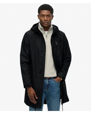 Superdry Hooded Tech Fishtail Parka - Black