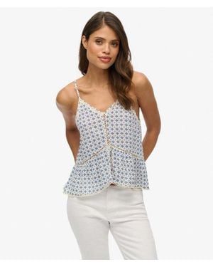 Superdry & Co Ladder Trim Cami Top - Blue