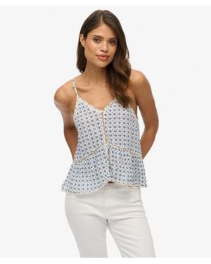 Superdry Ladder Trim Cami Top - Blue