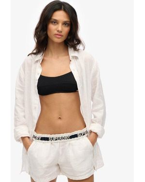 Superdry & Co Linen Shorts - White