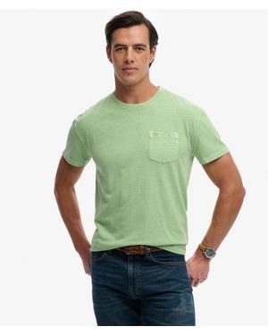 Superdry & Co Classic Cotton Linen Pocket T-shirt - Green