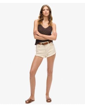 Superdry & Co Cut Off Shorts - White