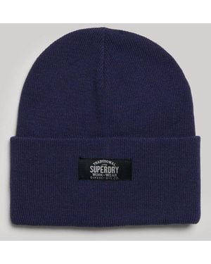 Superdry & Co Classic Knitted Beanie - Blue