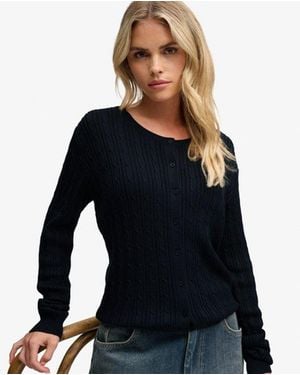 Superdry & Co Slouchy Cable Vest - Blauw