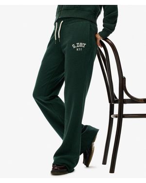 Superdry & Co Athletic Embroidered Flare joggers - Green