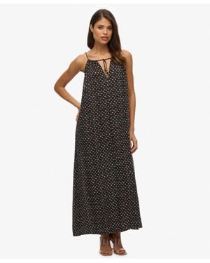 Superdry Beach Cami Maxi Dress - Black