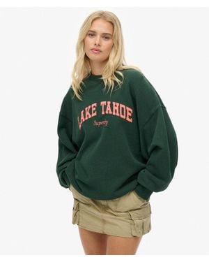 Superdry Outdoor Location Sweatshirt Met Ronde Hals En Losse Pasvorm - Groen