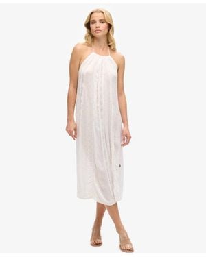 Superdry & Co Halter Neck Midi Dress - Pink
