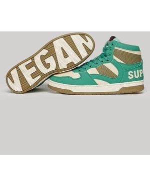 Superdry Vegan Jump High Top Trainers - Metallic