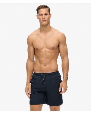 Superdry Premium Embroidered 17-inch Swim Shorts - White
