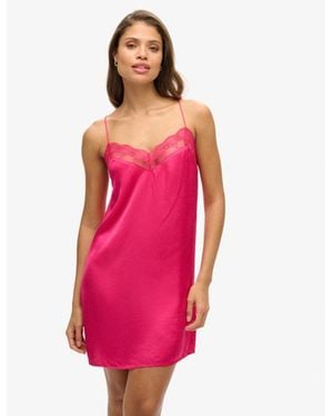 Superdry & Co Satin Cami Mini Dress - Pink