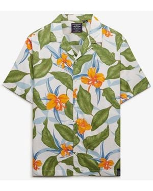 Superdry & Co Hawaiian Print Short Sleeve Shirt - Green