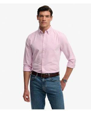 Superdry Preppy Oxford Long Sleeve Shirt - Red