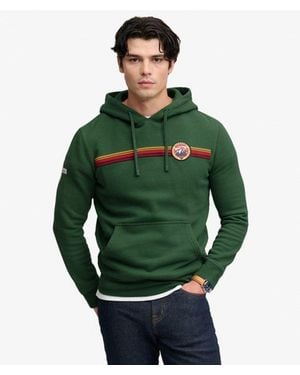 Superdry Outdoors Stripe Logo Hoodie - Green