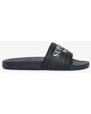 Superdry Femme Claquettes De Piscine Destination Taille - Bleu