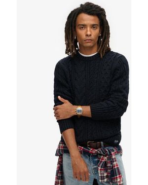 Superdry & Co Cable Knit Jacob Jumper - Black