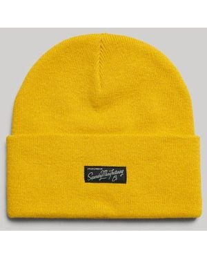 Superdry & Co Essential Logo Beanie - Yellow