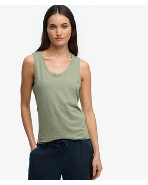 Superdry Scoop Neck Tank - Green