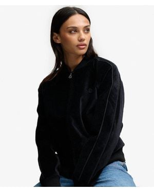 Superdry Velvet Bomber Jacket - Black