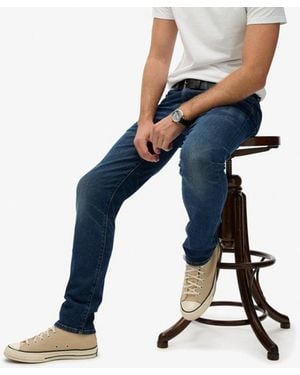 Superdry & Co Organic Cotton Vintage Slim Straight Jeans - Blue