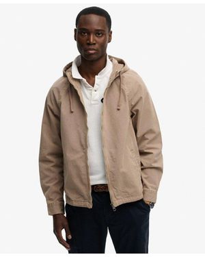 Superdry & Co Hooded Washed Twill Jacket - Natural
