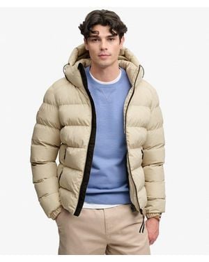 Superdry Sportieve Capuchon Pufferjas - Blauw