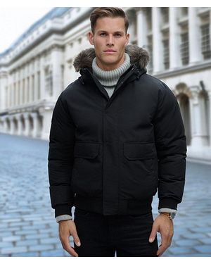 Superdry Everest Faux Fur Bomber Jacket - Black