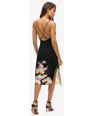 Superdry & Co Printed Midi Slip Cami Dress - White
