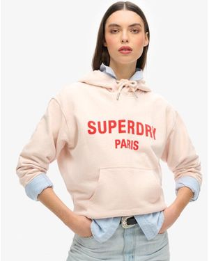 Superdry & Co Sport Luxe Loose Hoodie - Natural