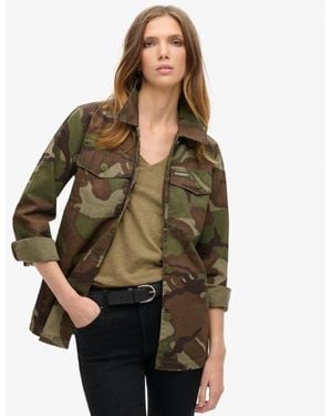 Superdry Military Overshirt Outline Camo - Green