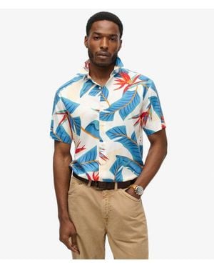 Superdry & Co Hawaiian Shirt - Blue
