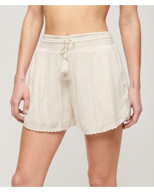 Superdry Vintage Beach Shorts - Natural