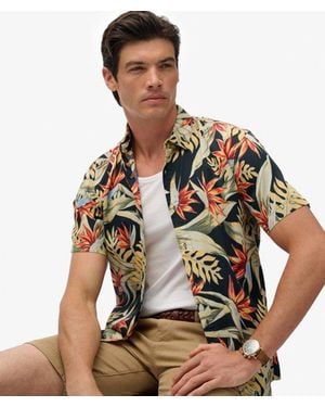 Superdry Hawaïaans Overhemd Met Print - Bruin