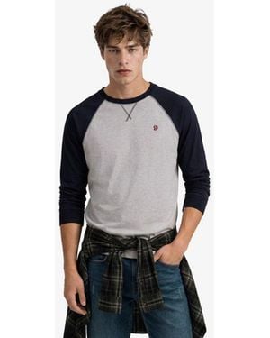 Superdry Vintage Athletic Honkbaltop - Grijs