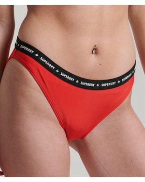 Superdry Logo Print Code Micro Elastic Briefs - Red