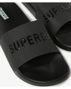 Superdry & Co Logo Pool Sliders - Black