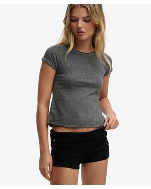 Superdry & Co Athletic Essentials Fold Over Short - Black
