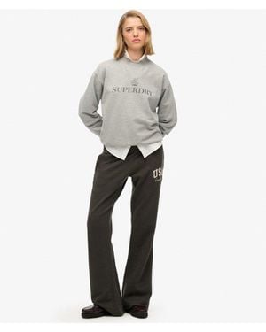 Superdry & Co Athletic Essentials Low Rise Flare joggers - Grey